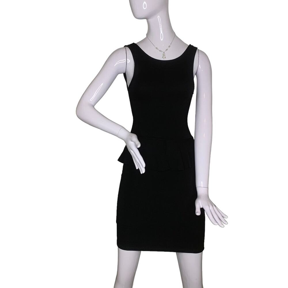 Zara Trafaluc Collection Peplum Dress Sleeveless Black Size S